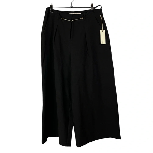 Boutique Have High Rise Wide Leg Culotte Cropped Pants L - Picture 1 of 4
